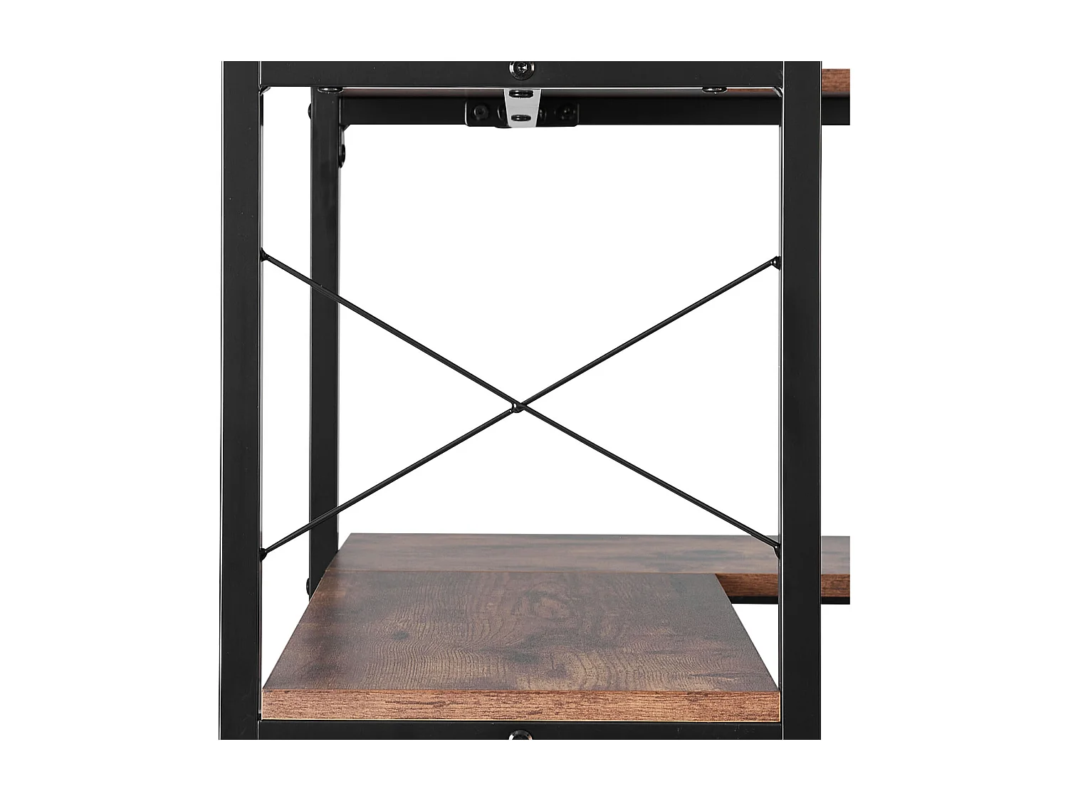 Étagère d'Angle SucceBuy Bibliothèque d'Angle à 6 Niveaux avec Portes de Rangement, Grand Organiseur en L avec Cadre en Métal et Étagères Réglables