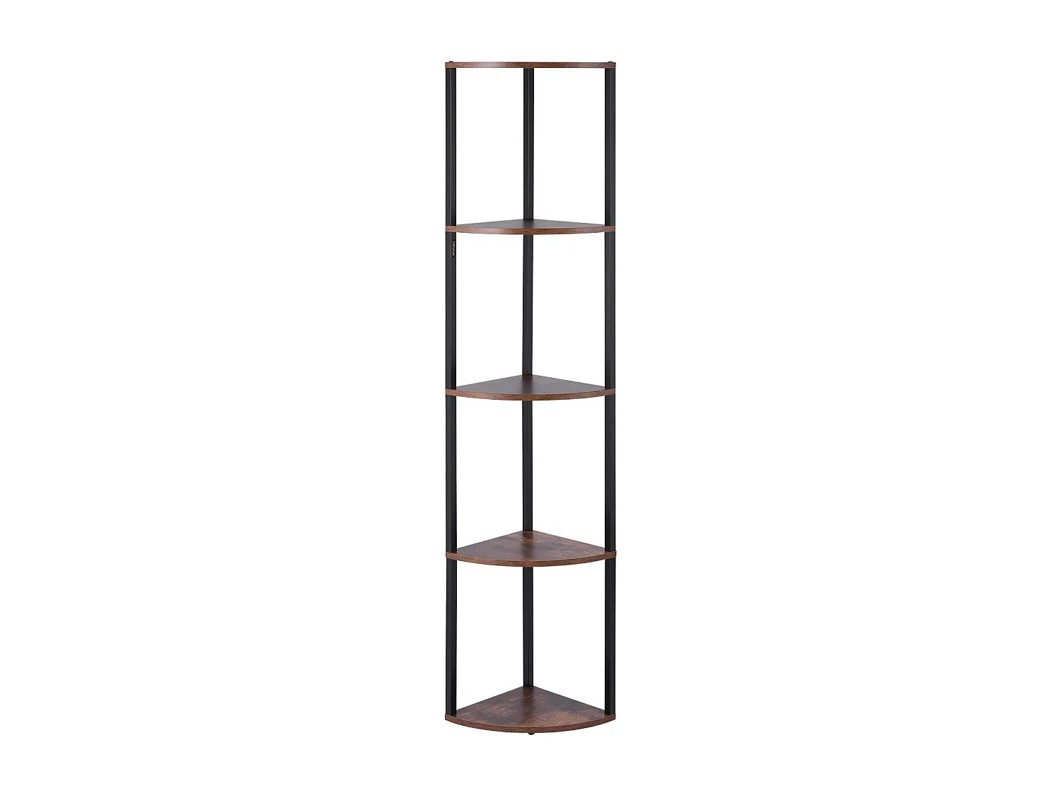 Étagère d'Angle SucceBuy Étagère d'Angle à 5 Niveaux avec Éclairage LED, Hauteur 1625 mm, Bibliothèque Pratique avec Cadre en Métal et Étagères en Bois