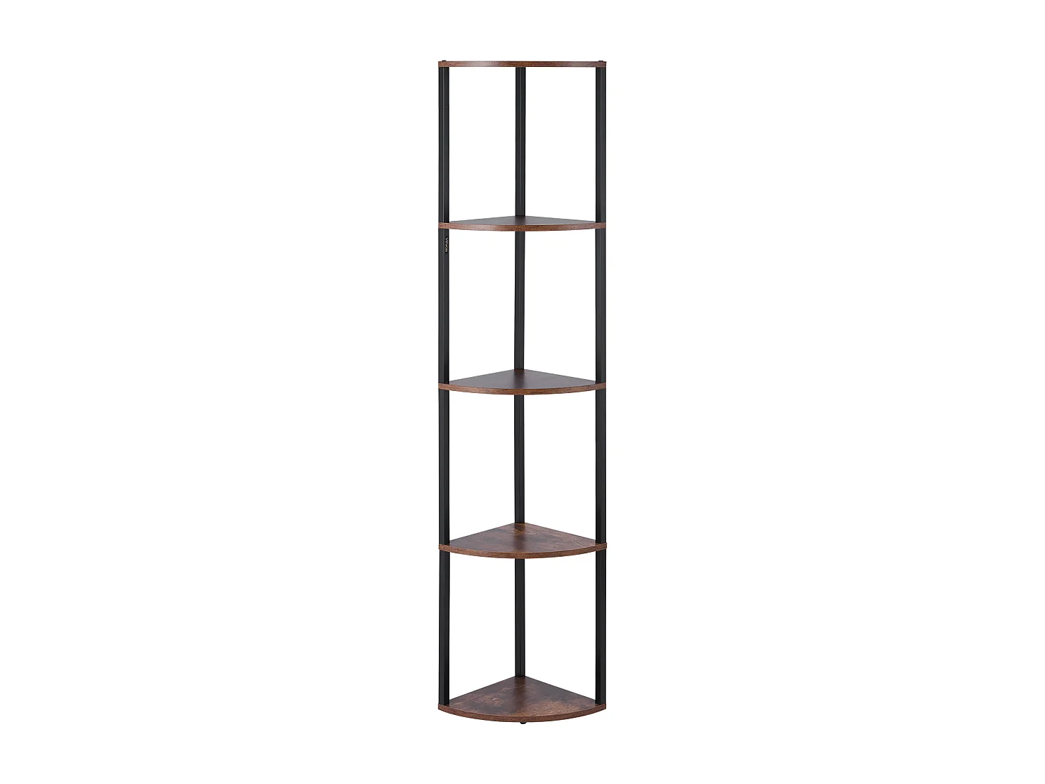 Étagère d'Angle SucceBuy Étagère d'Angle à 5 Niveaux avec Éclairage LED, Hauteur 1625 mm, Bibliothèque Pratique avec Cadre en Métal et Étagères en Bois