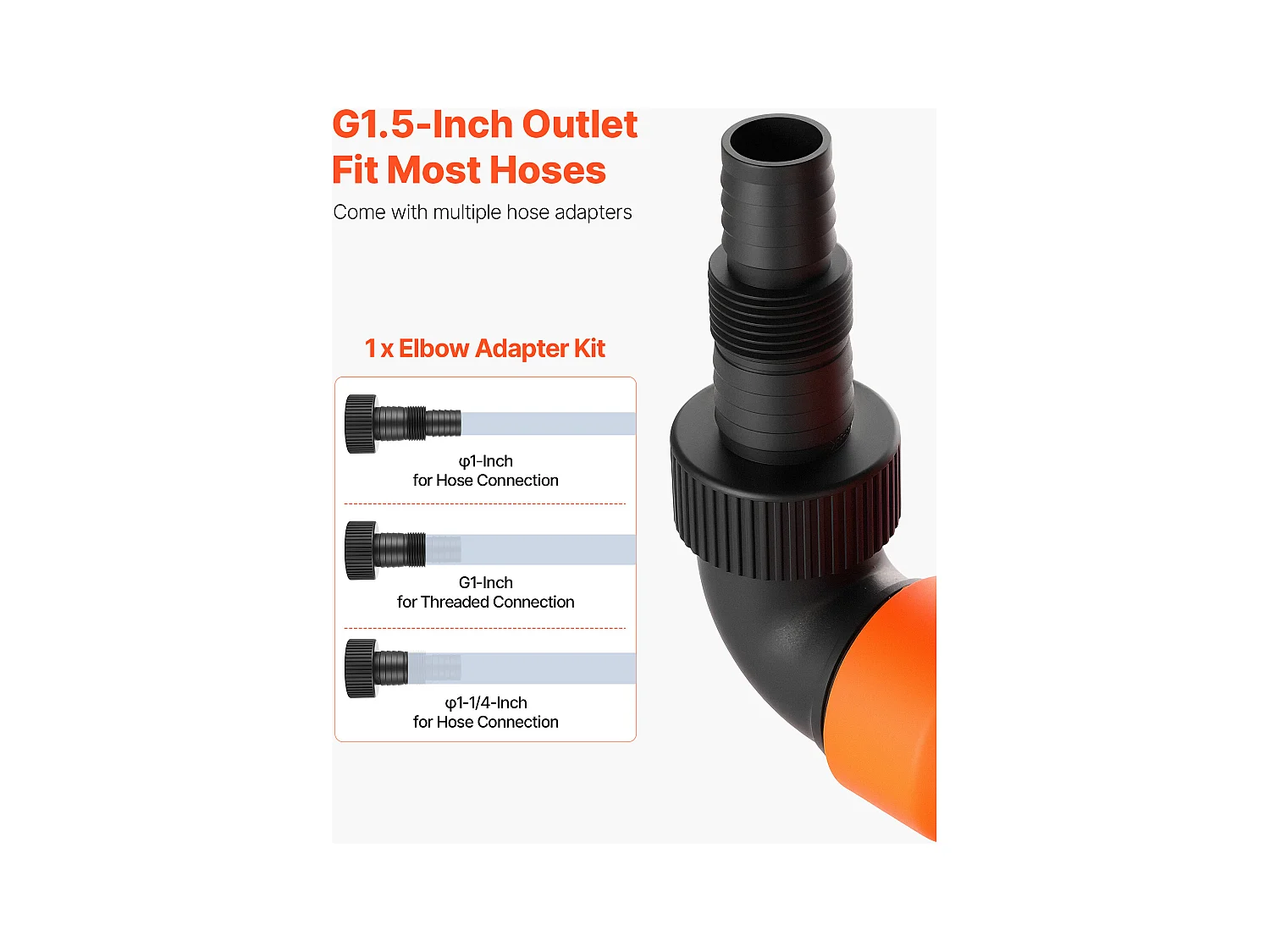 Dompelpomp voor Afvalwater SucceBuy 650 W Dompelpomp PP-GF20, 15000 L/u met Automatische Zwevenschakelaar, Opvoerhoogte 8 m, voor Zwembaden