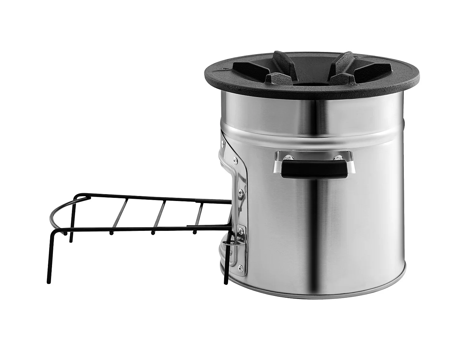 Fogão de Acampamento Foguete SucceBuy, Fogão a Lenha Portátil em Aço Inoxidável, com Bolsa de Transporte, Porta Única, Fogão Foguete para Cozinha e Aquecimento