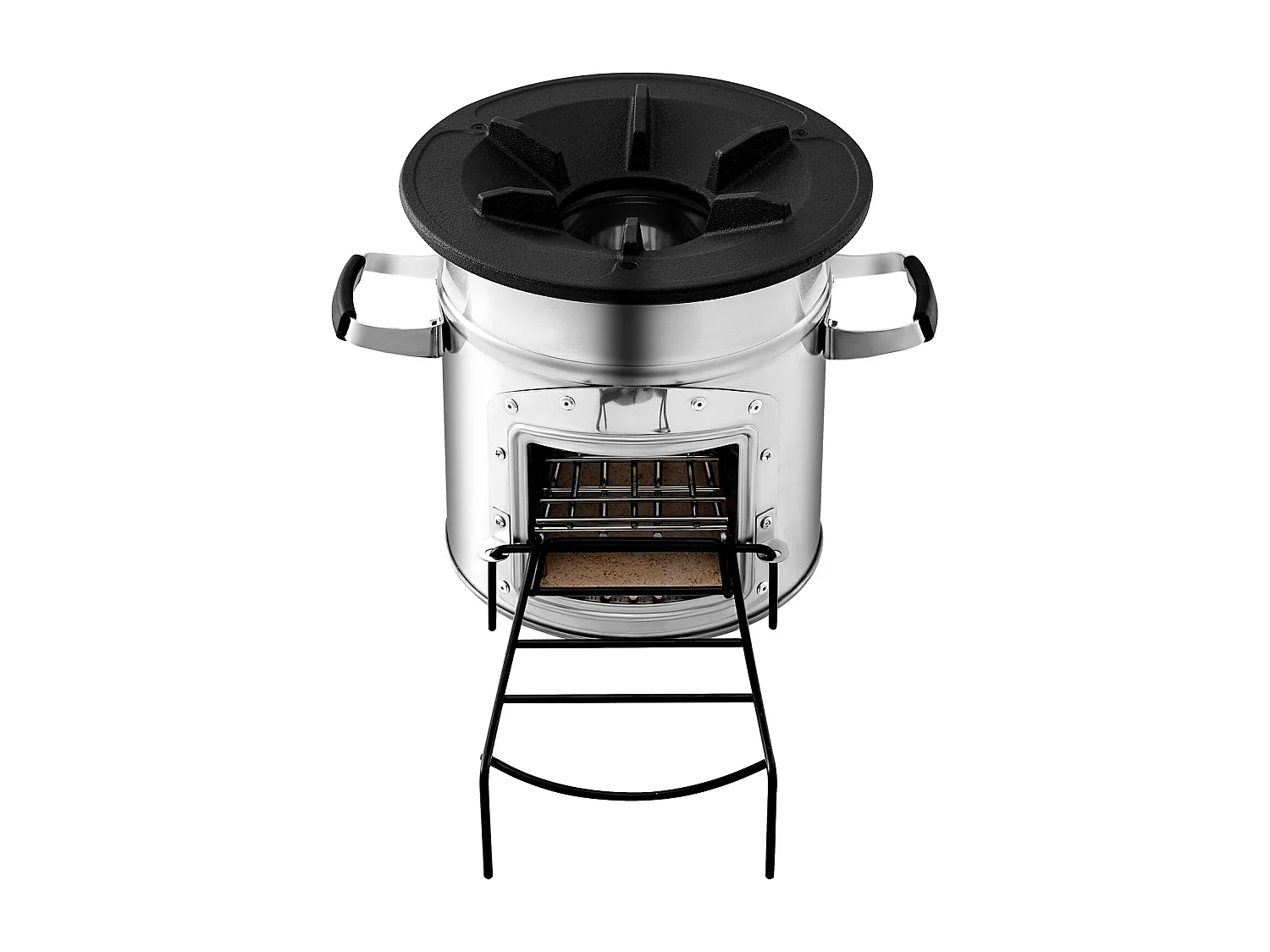 Réchaud Camping Rocket SucceBuy, Poêle à Bois Portable en Acier Inoxydable, avec Sac de Transport, Porte Simple, Réchaud à Fusée pour Cuisine et Chauffe