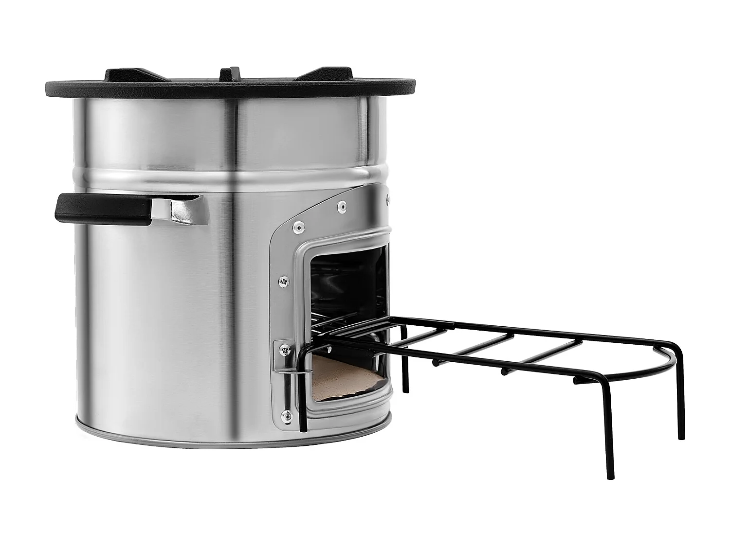 Réchaud Camping Rocket SucceBuy, Poêle à Bois Portable en Acier Inoxydable, avec Sac de Transport, Porte Simple, Réchaud à Fusée pour Cuisine et Chauffe