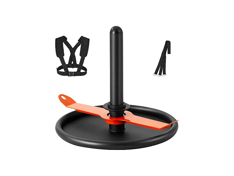 Sanki Treningowe Traction SucceBuy, Sprzęt do Treningu Siłowego, Kompatybilne z Talerzami 5 Cm, do Ćwiczeń Atletycznych i Fitness, Czarne Pomarańczowe