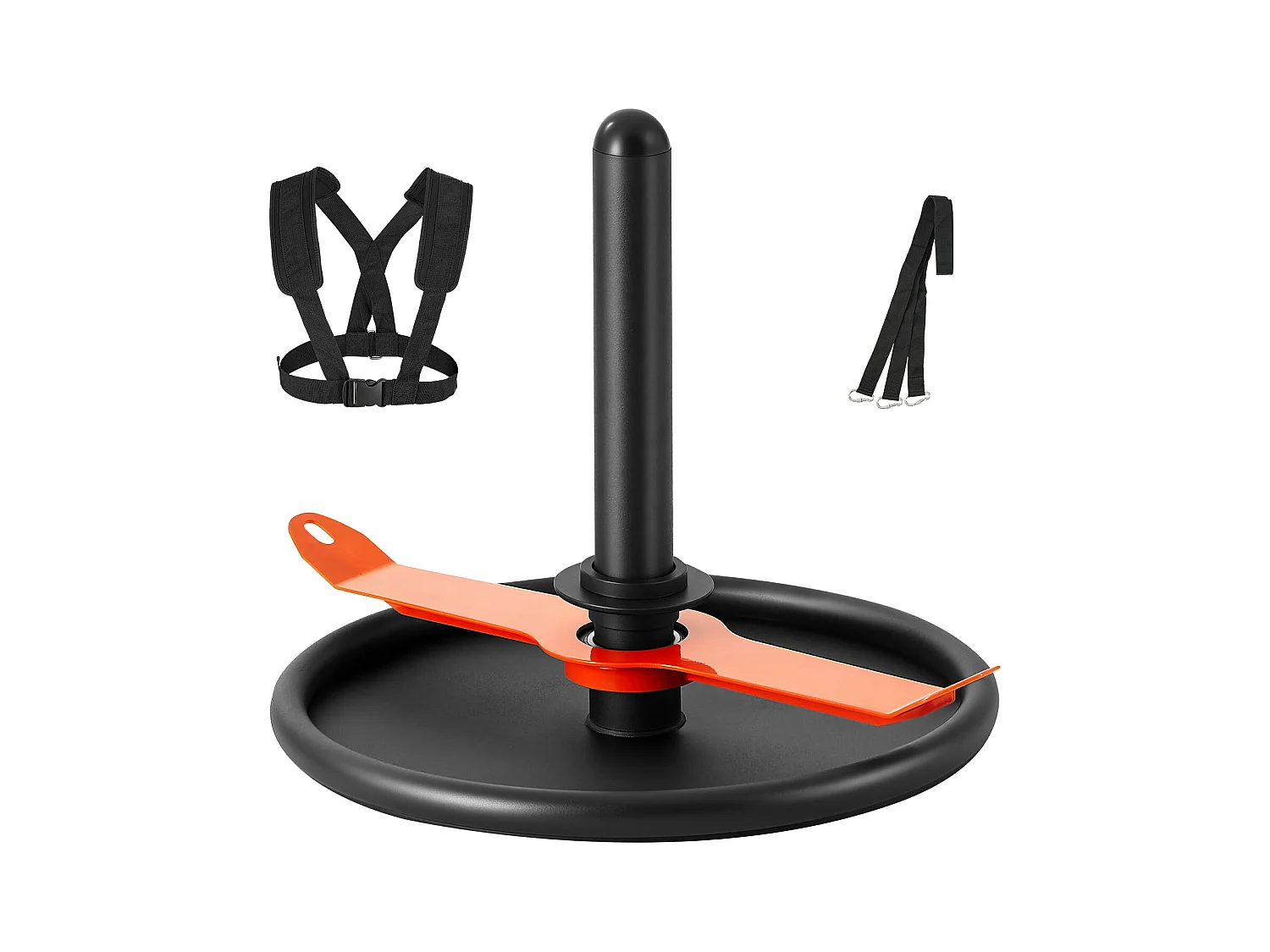 Power-Schlitten SucceBuy, Krafttrainingsgerät, kompatibel mit 5-cm-Scheiben, für athletisches Fitnesstraining, Schwarz-Orange