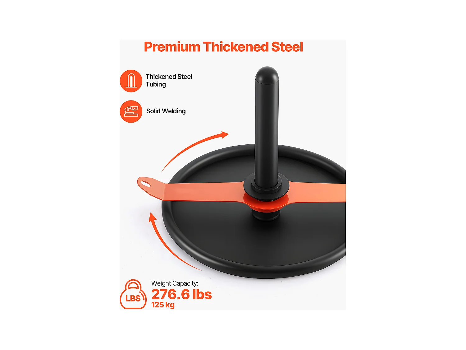 Power-Schlitten SucceBuy, Krafttrainingsgerät, kompatibel mit 5-cm-Scheiben, für athletisches Fitnesstraining, Schwarz-Orange