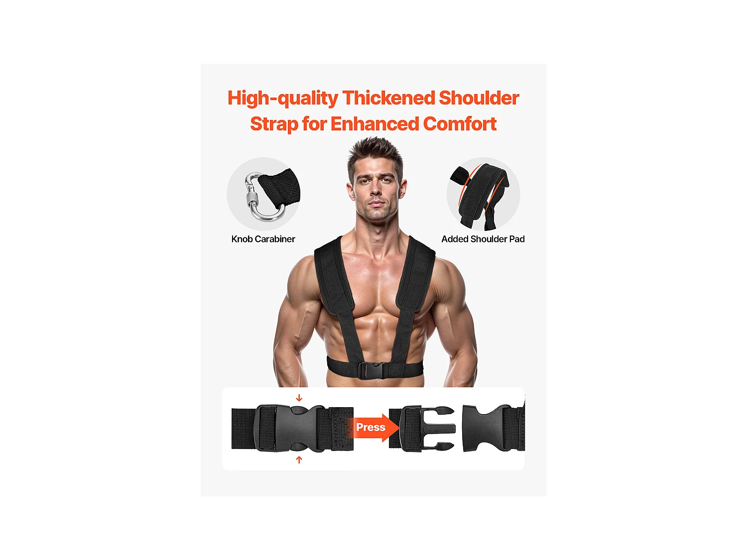 Power-Schlitten SucceBuy, Krafttrainingsgerät, kompatibel mit 5-cm-Scheiben, für athletisches Fitnesstraining, Schwarz-Orange