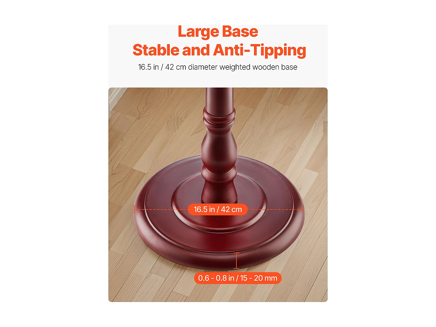 Porte Manteau Sur pied SucceBuy Portant à Vêtements avec Base Stable, 11 Crochets, Porte Manteau en Bois Autoportant pour Entrée