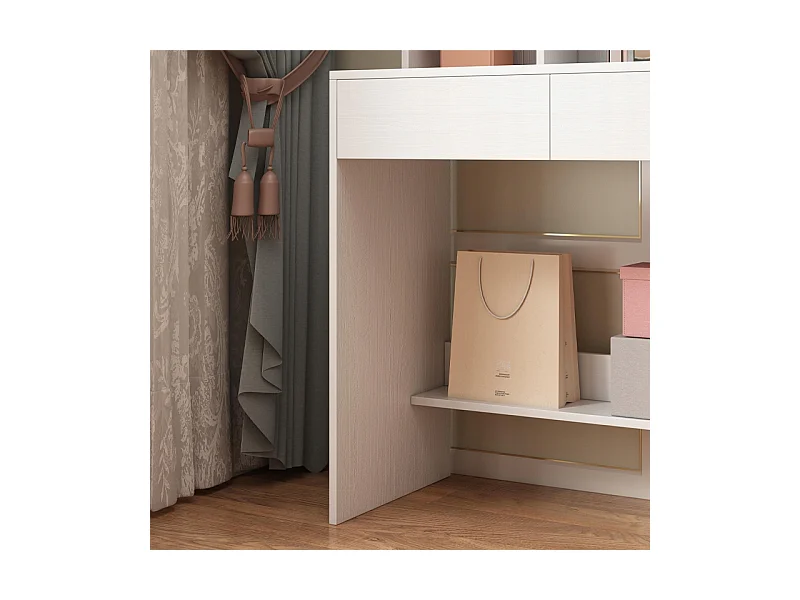 TOCADOR DE MAQUILLAJE CON ESPEJO LED MODERNO LOFT 80 CM