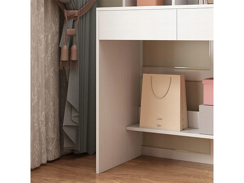 SCHMINKTISCH FÜR MAKE-UP UND KOSMETIK MIT LED-SPIEGEL MODERN LOFT 80 CM