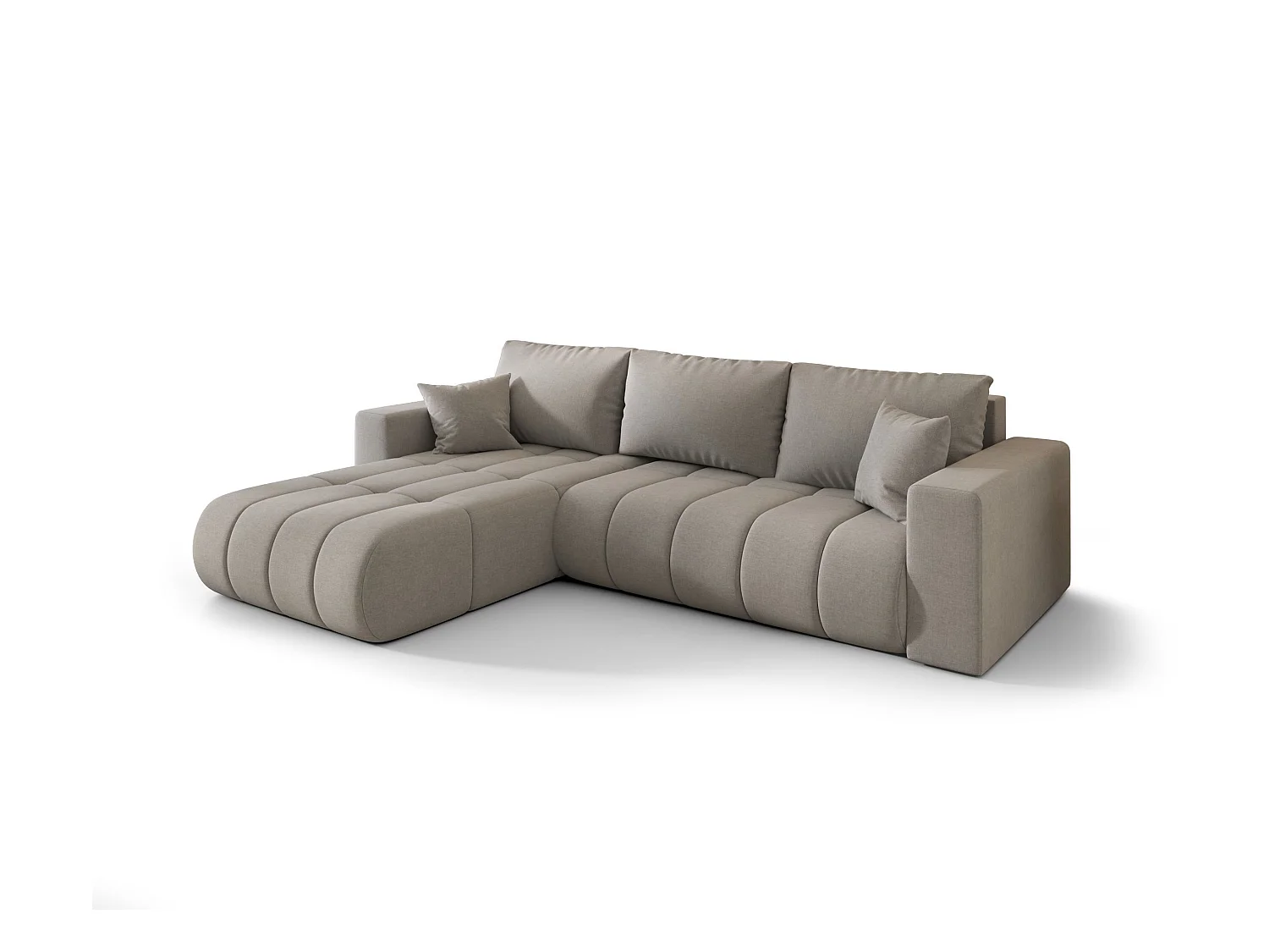 Canapé d’angle BEDANTE MILO PREMIUM L Wind 84 avec fonction de couchage côté gauche