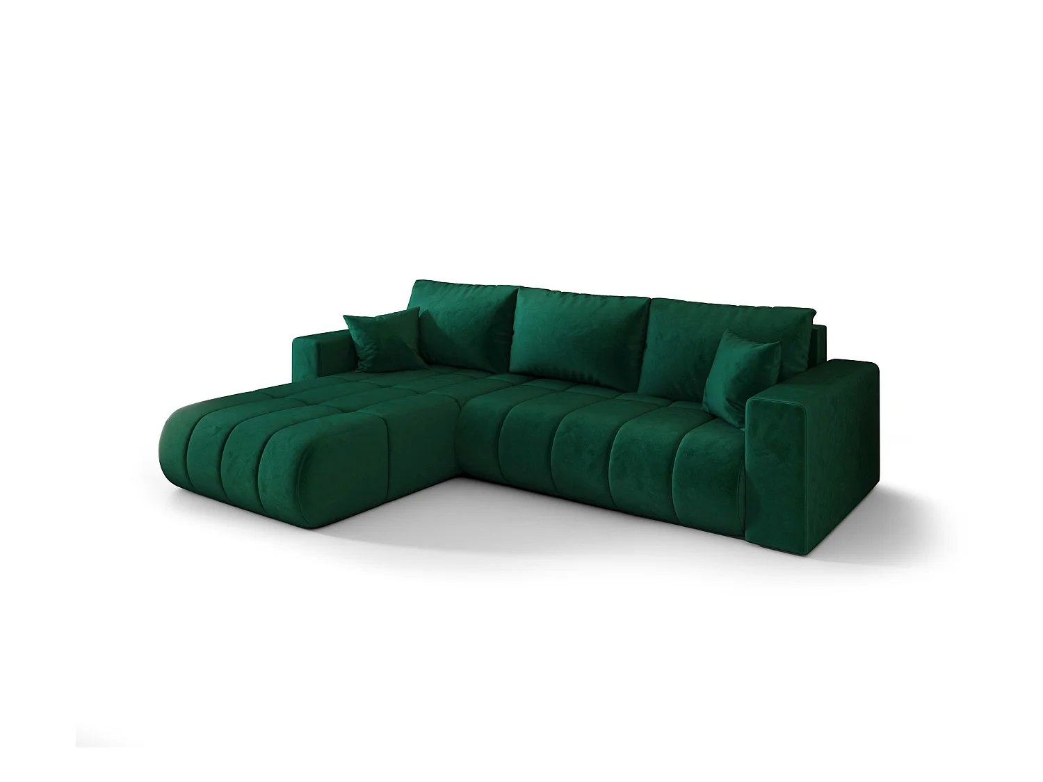 Canapé d’angle BEDANTE MILO PREMIUM L Monolith 37 avec fonction de couchage côté gauche