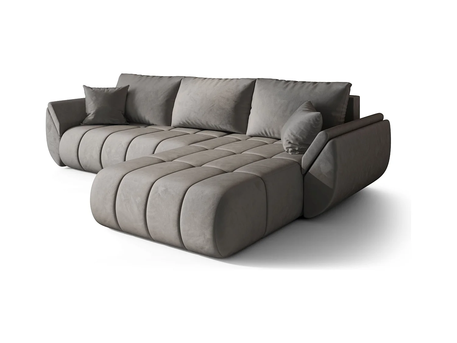 Canapé d’angle BEDANTE TOKYO PREMIUM L Monolith 84 avec fonction de couchage Côté droit