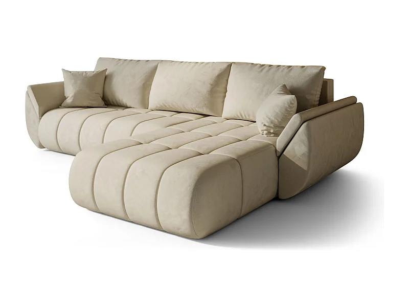 Canapé d’angle BEDANTE TOKYO PREMIUM L Monolith 02 avec fonction de couchage Côté droit