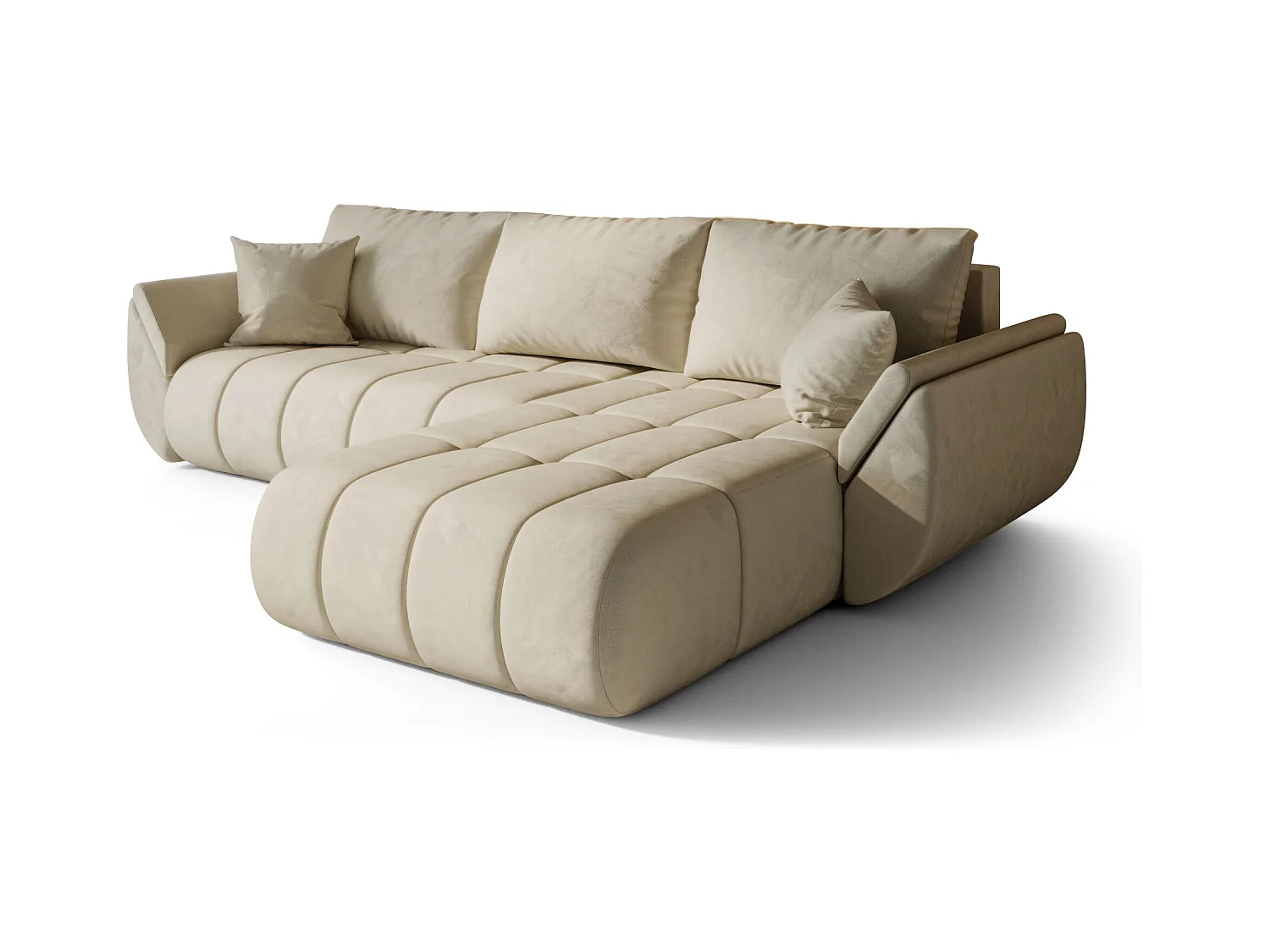 Canapé d’angle BEDANTE TOKYO PREMIUM L Monolith 02 avec fonction de couchage Côté droit