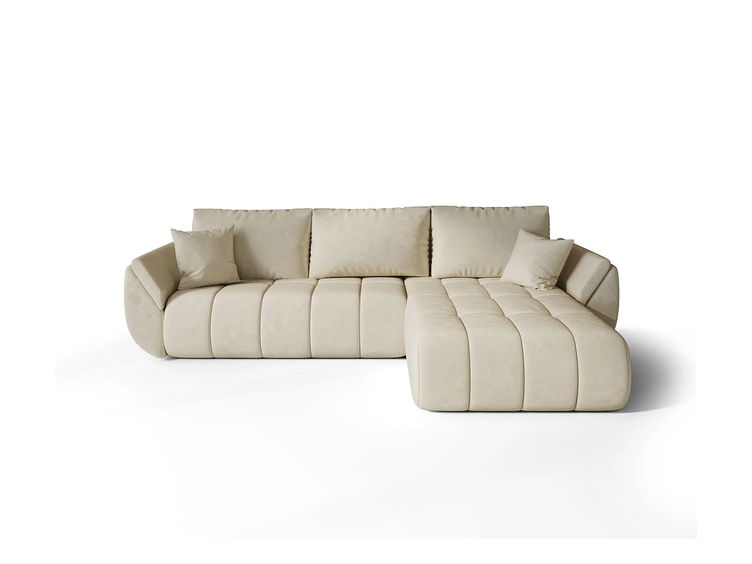 Canapé d’angle BEDANTE TOKYO PREMIUM L Monolith 02 avec fonction de couchage Côté droit