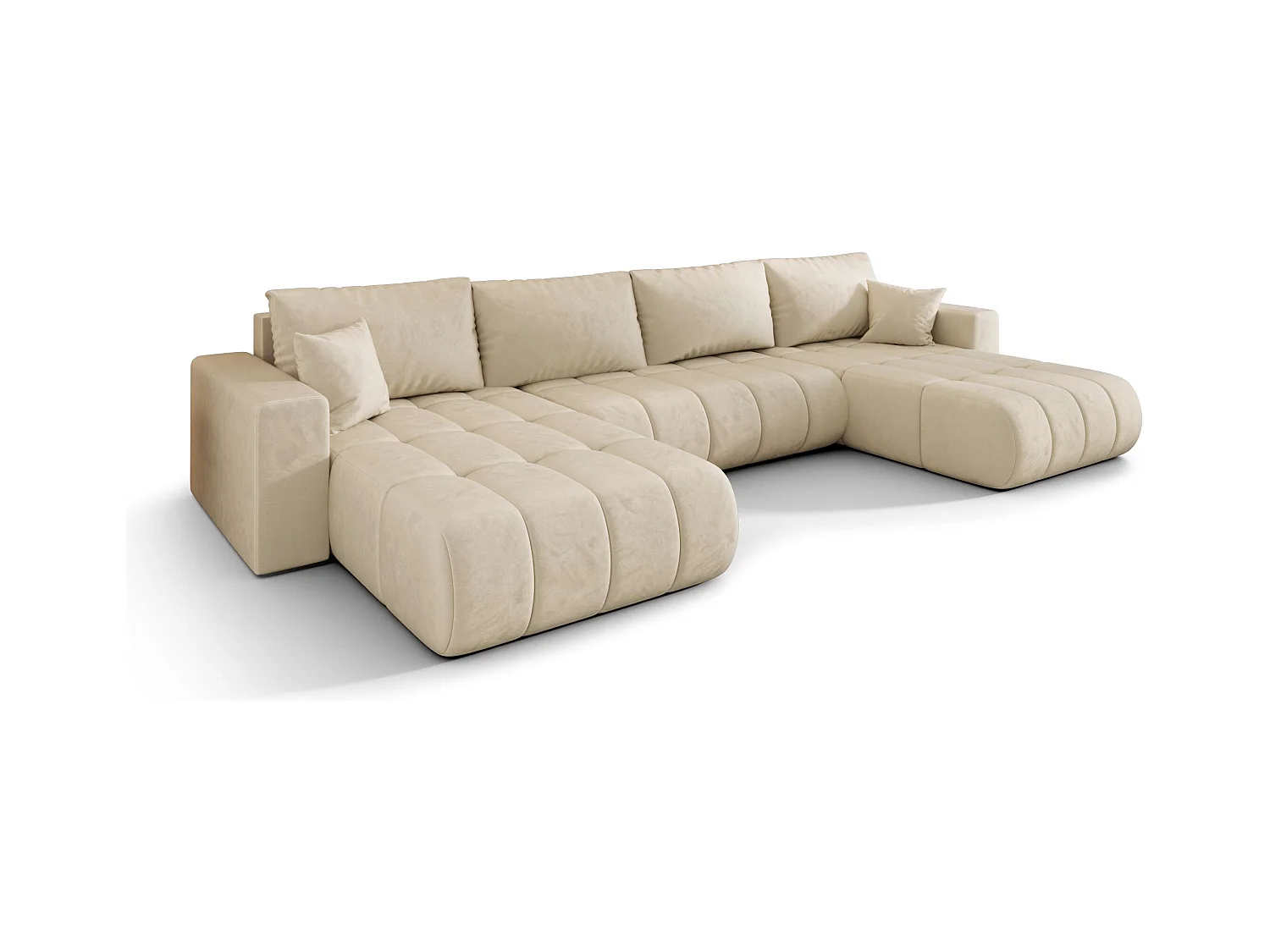 Canapé d’angle BEDANTE avec fonction de couchage MILO U PREMIUM Monolith 02