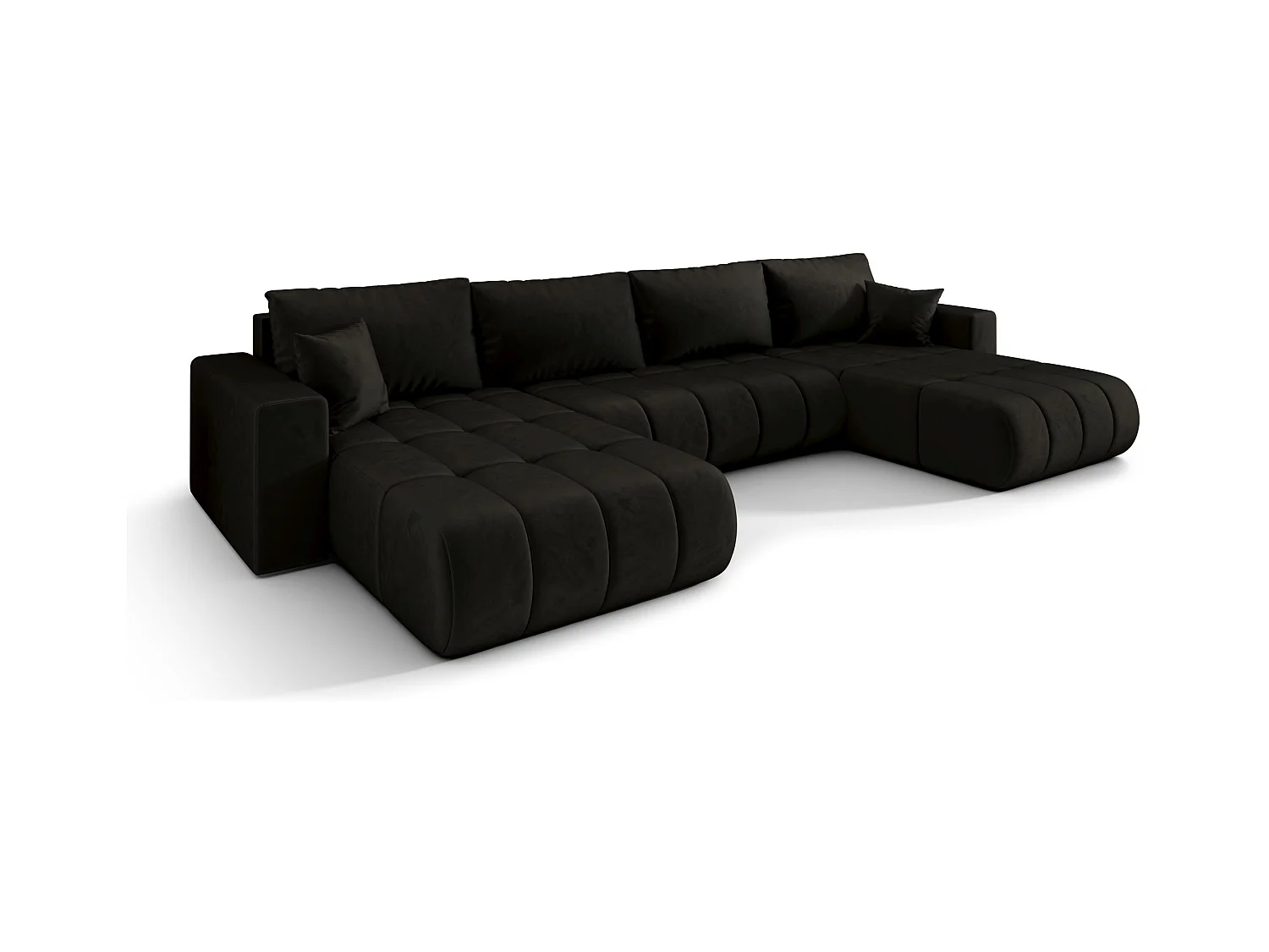 Canapé d’angle BEDANTE avec fonction de couchage MILO U PREMIUM Monolith 95