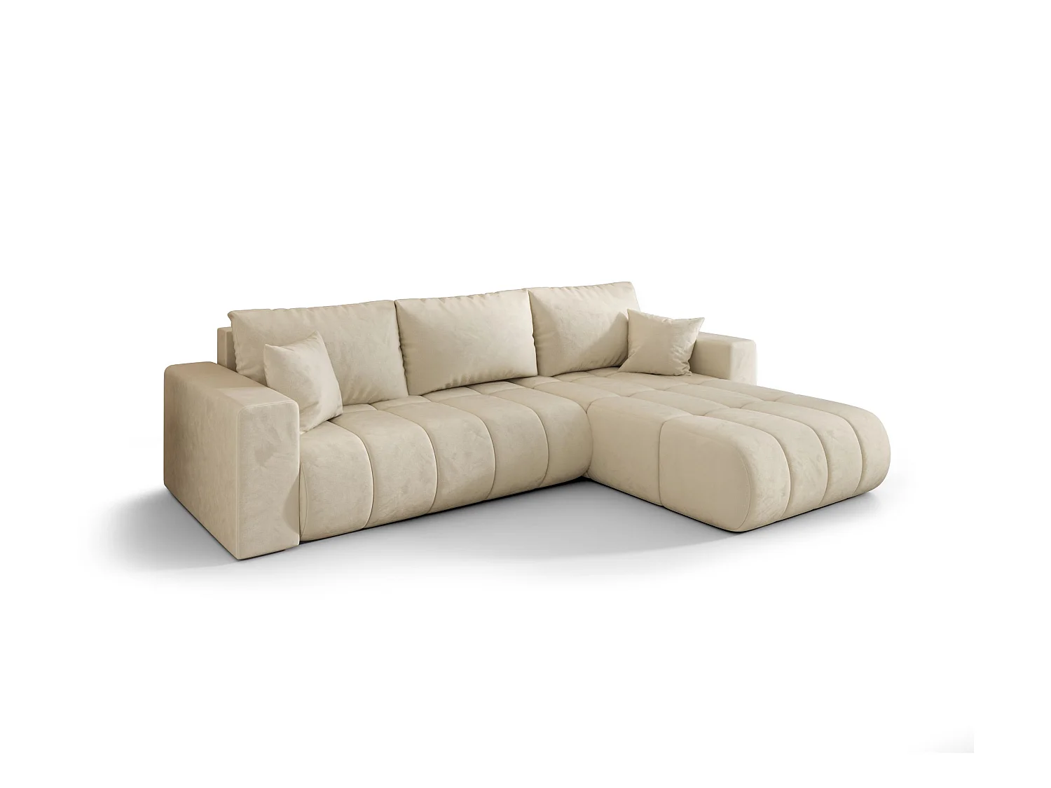 Canapé d’angle BEDANTE MILO PREMIUM L Monolith 02 avec fonction de couchage côté droit