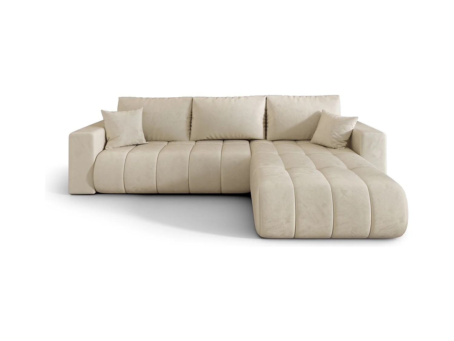 Canapé d’angle BEDANTE MILO PREMIUM L Monolith 02 avec fonction de couchage côté droit