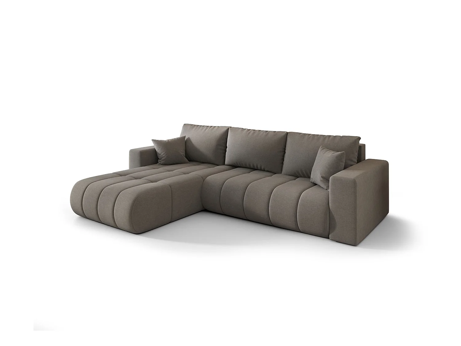 Canapé d’angle BEDANTE MILO PREMIUM L Wind 90 avec fonction de couchage côté gauche