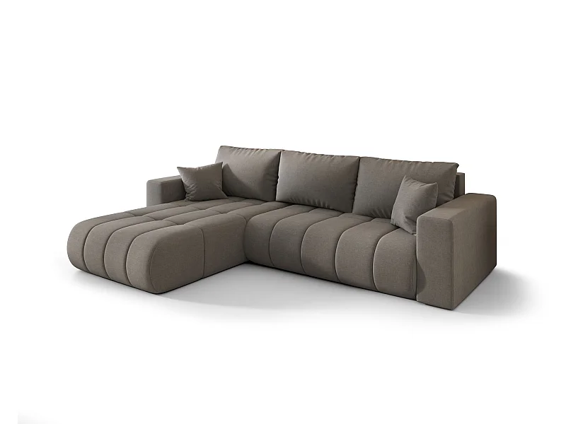 Canapé d’angle BEDANTE MILO PREMIUM L Wind 90 avec fonction de couchage côté gauche