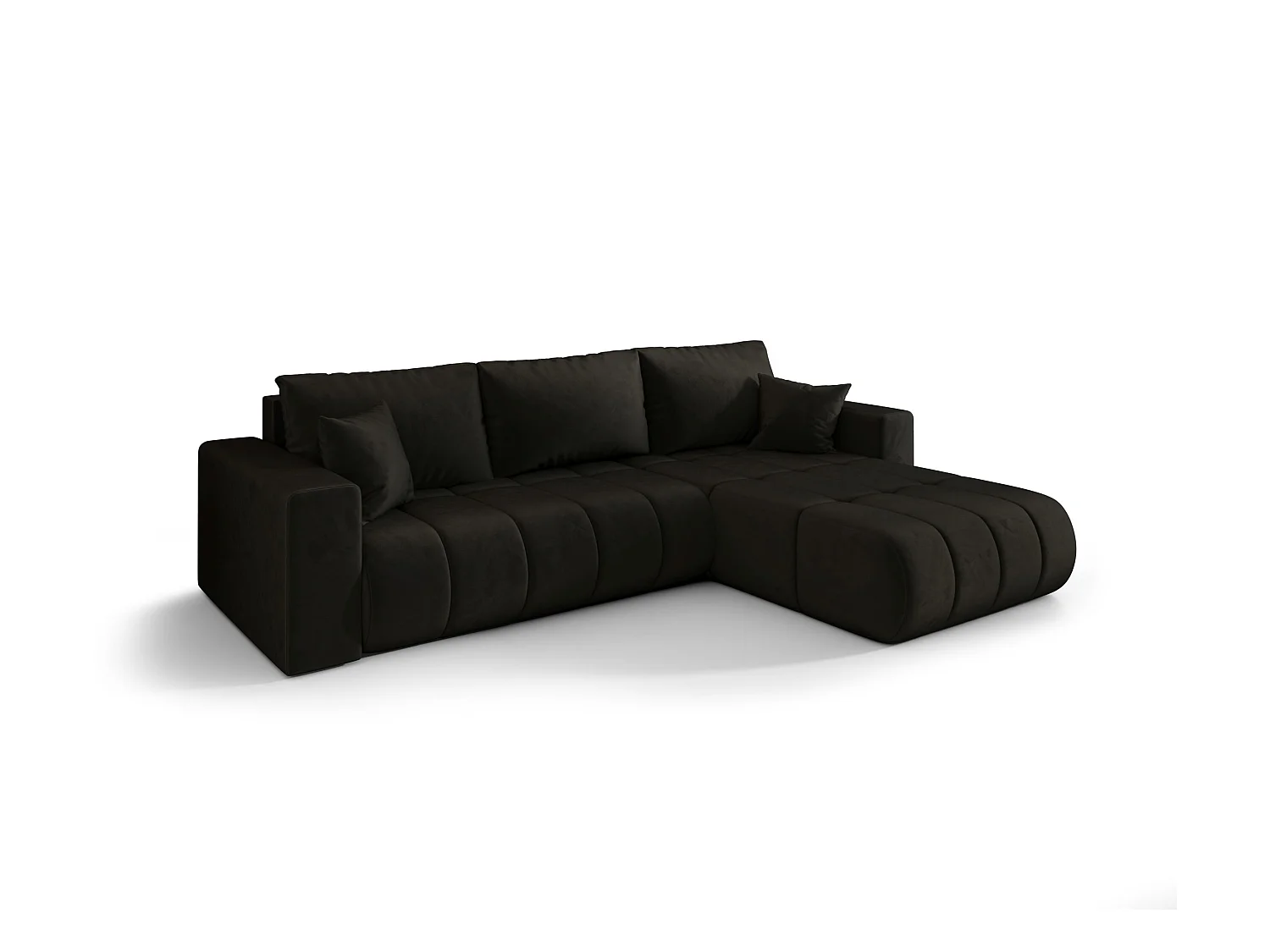 Canapé d’angle BEDANTE MILO PREMIUM L Monolith 95 avec fonction de couchage côté droit
