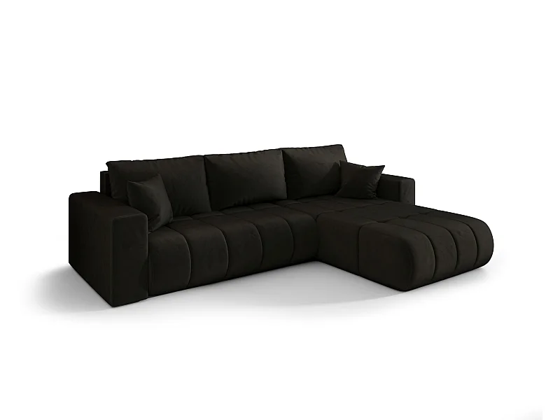 Canapé d’angle BEDANTE MILO PREMIUM L Monolith 95 avec fonction de couchage côté droit