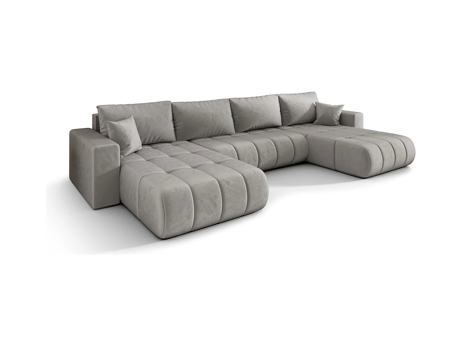 Canapé d’angle BEDANTE avec fonction de couchage MILO U PREMIUM Monolith 84