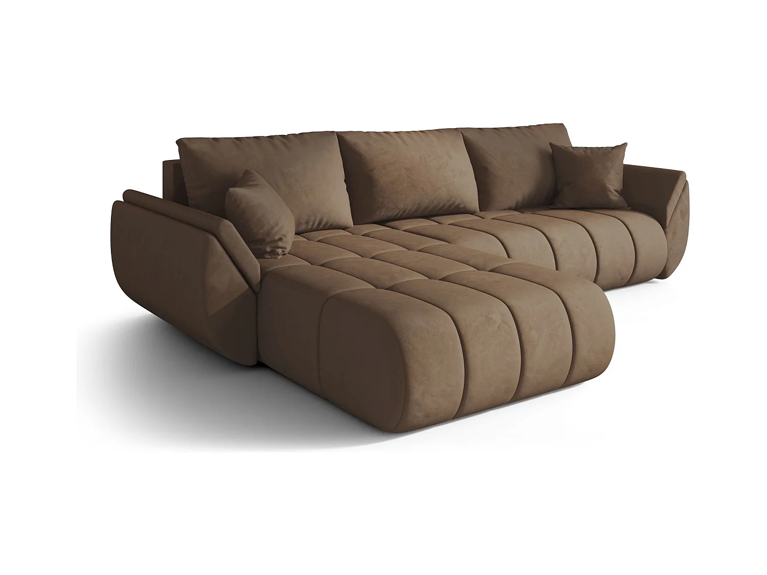 Canapé d’angle BEDANTE TOKYO PREMIUM L Monolith 09 avec fonction de couchage côté gauche