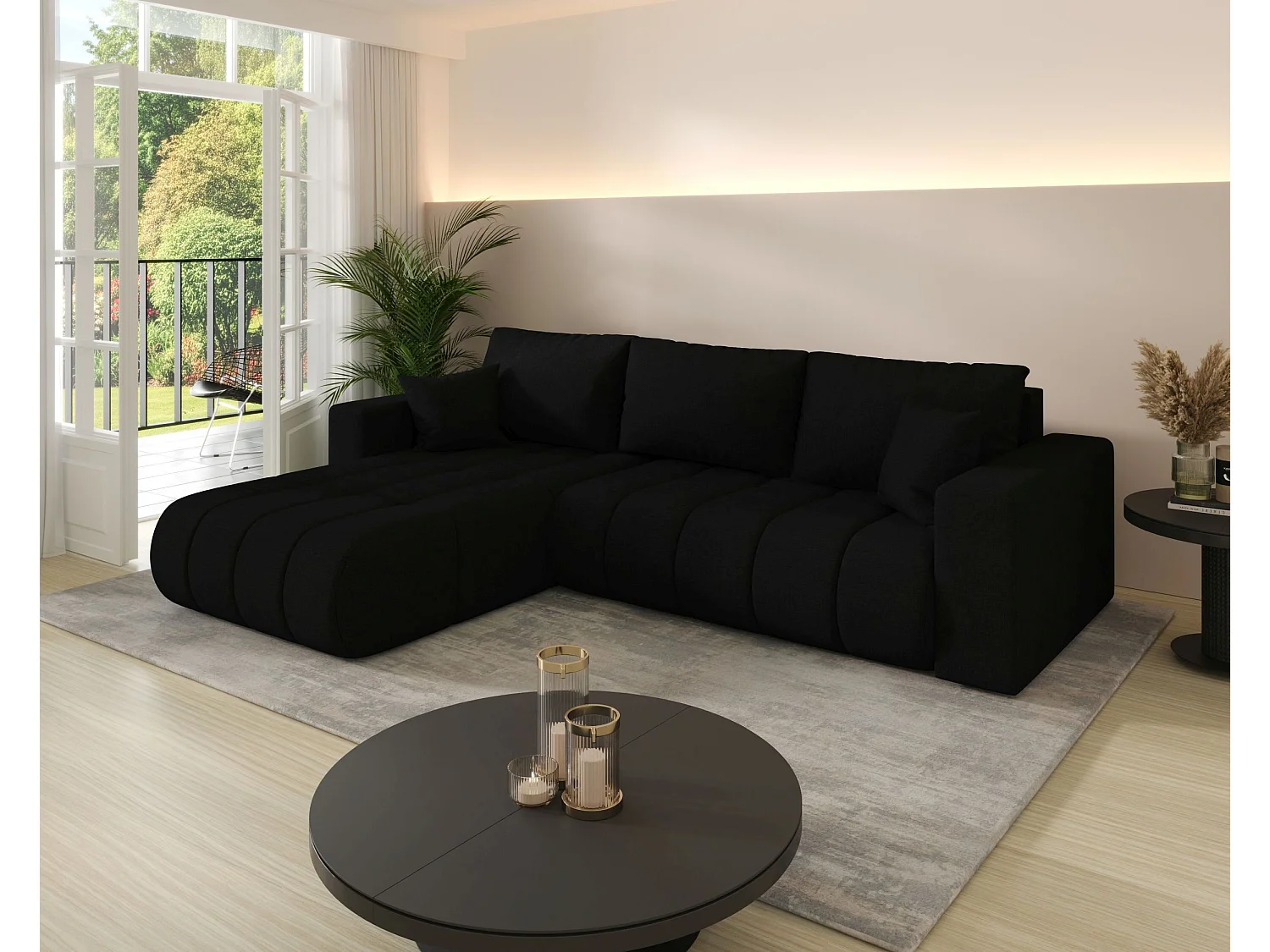 BEDANTE Ecksofa mit Schlaffunktion MILO PREMIUM L Wind 99 Links