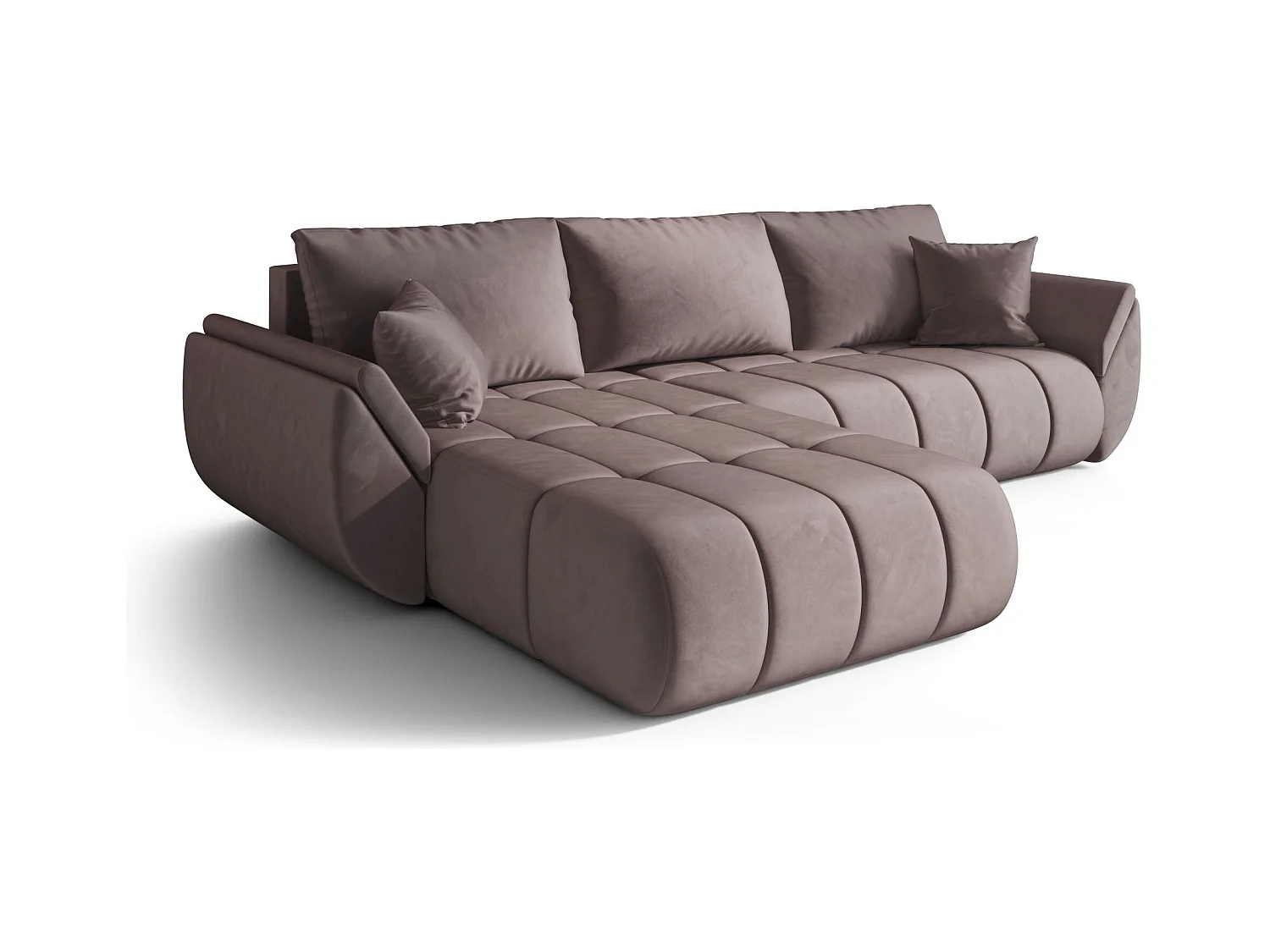 Canapé d’angle BEDANTE TOKYO PREMIUM L Monolith 62 avec fonction de couchage côté gauche