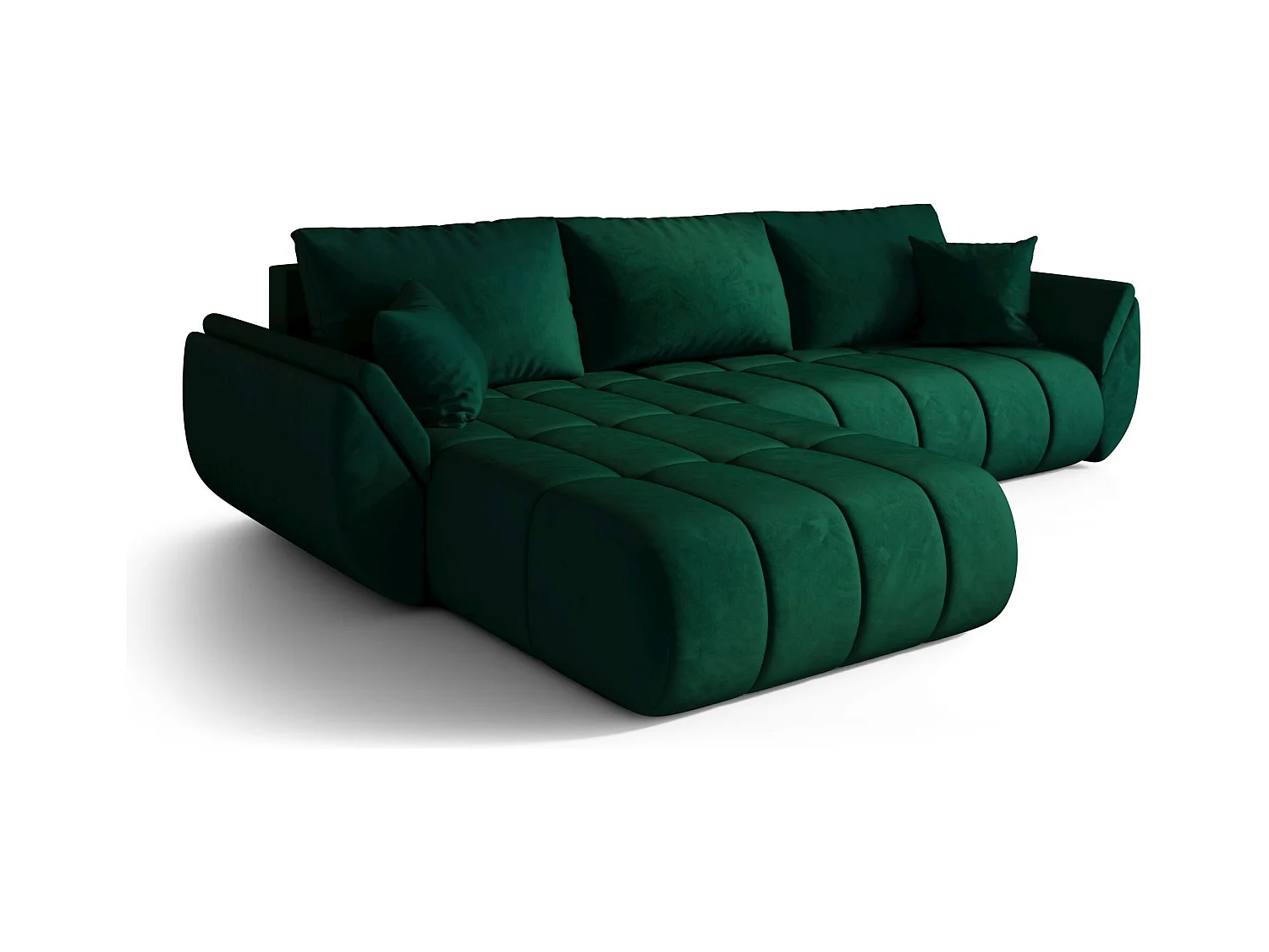 Canapé d’angle BEDANTE TOKYO PREMIUM L Monolith 37 avec fonction de couchage côté gauche