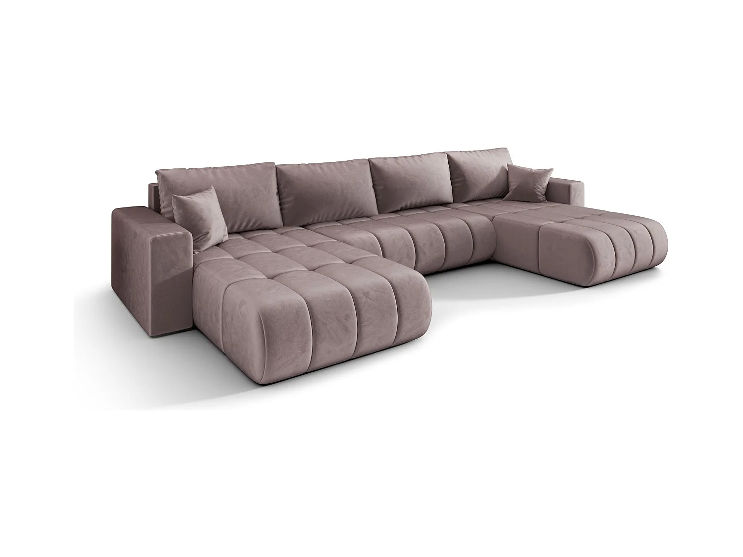 Canapé d’angle BEDANTE avec fonction de couchage MILO U PREMIUM Monolith 62