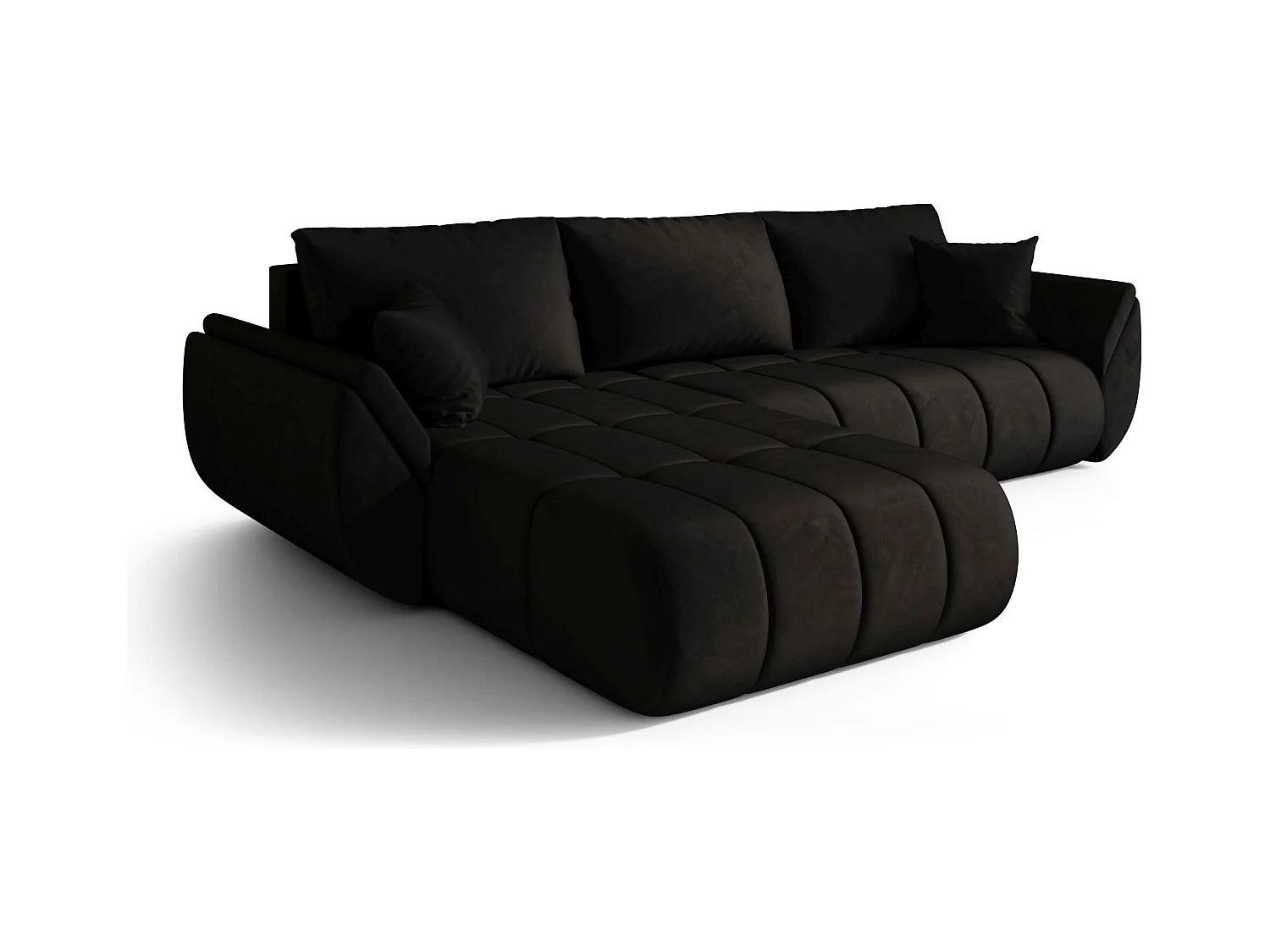 BEDANTE Ecksofa mit Schlaffunktion TOKYO PREMIUM L Monolith 97 Links