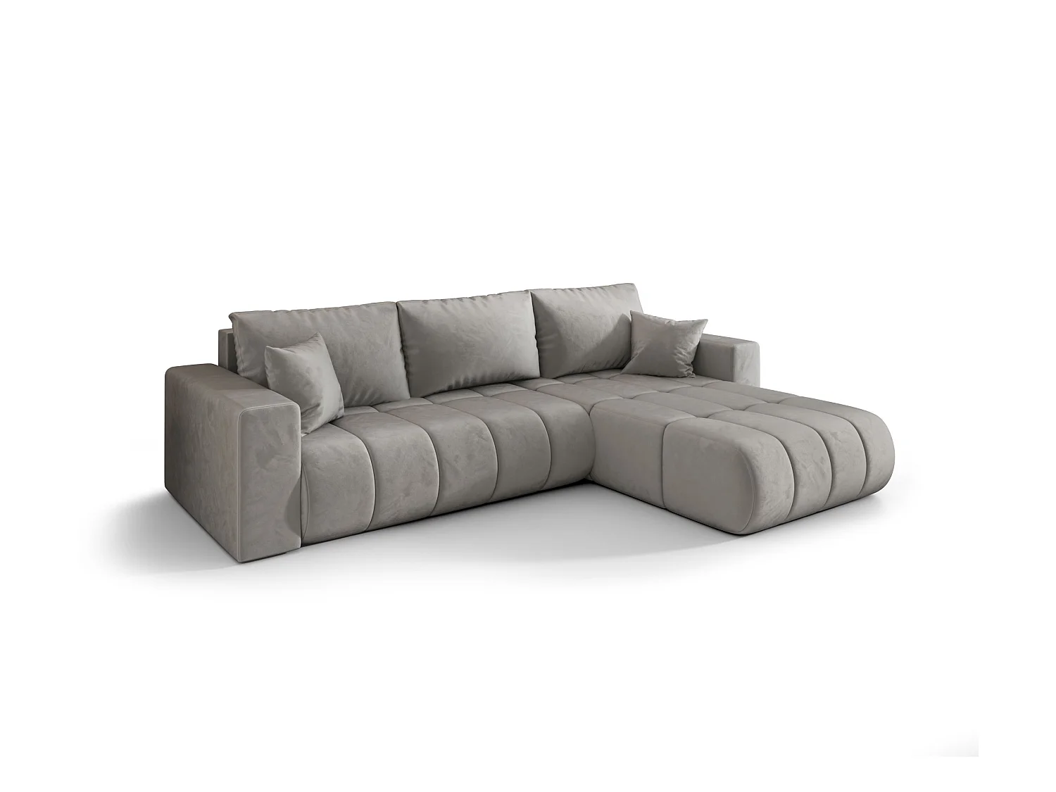 Canapé d’angle BEDANTE MILO PREMIUM L Monolith 84 avec fonction de couchage côté droit