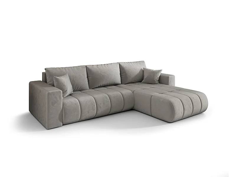 BEDANTE Ecksofa mit Schlaffunktion MILO PREMIUM L Monolith 84 Rechts