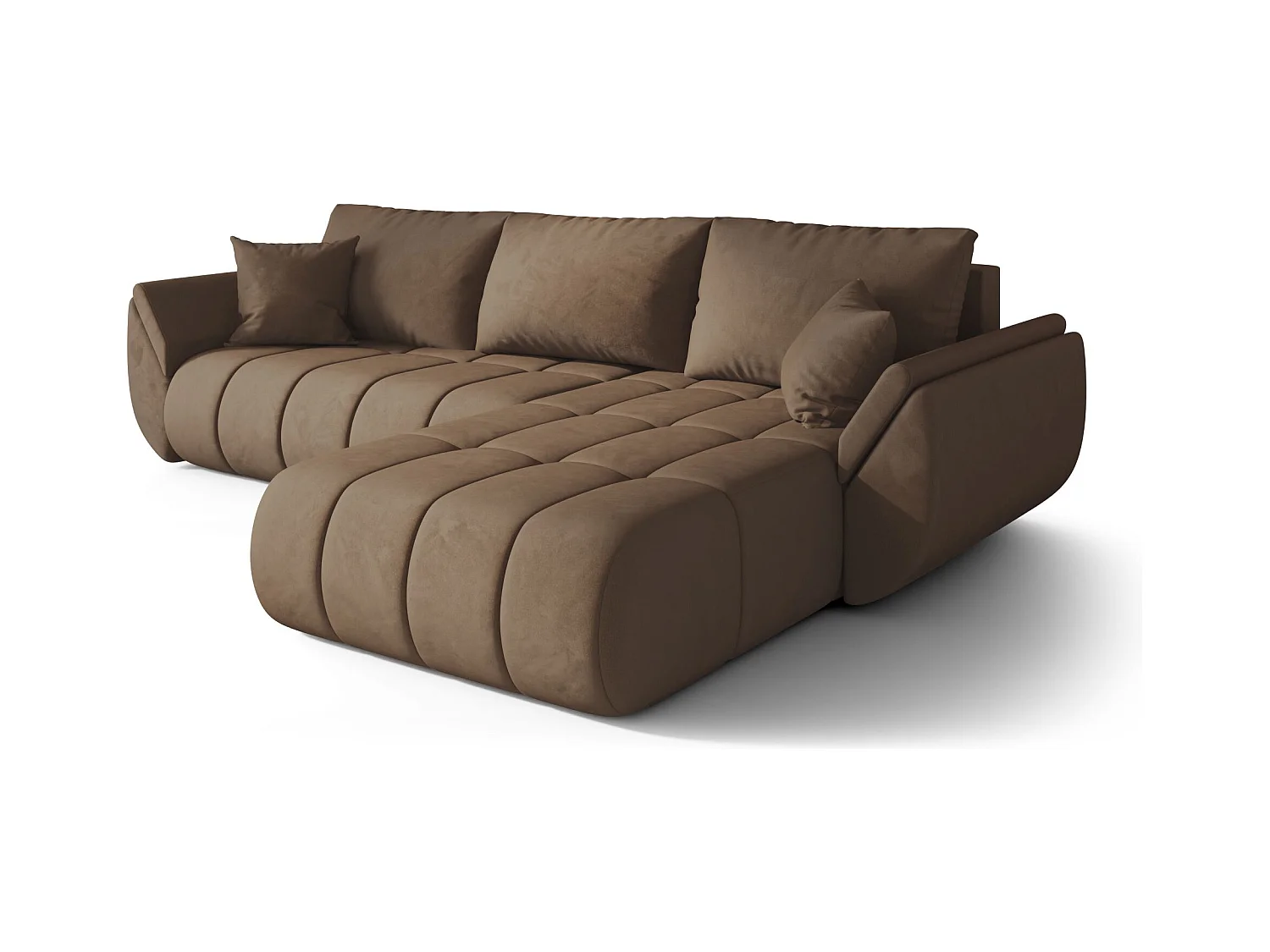 Canapé d’angle BEDANTE TOKYO PREMIUM L Monolith 09 avec fonction de couchage Côté droit