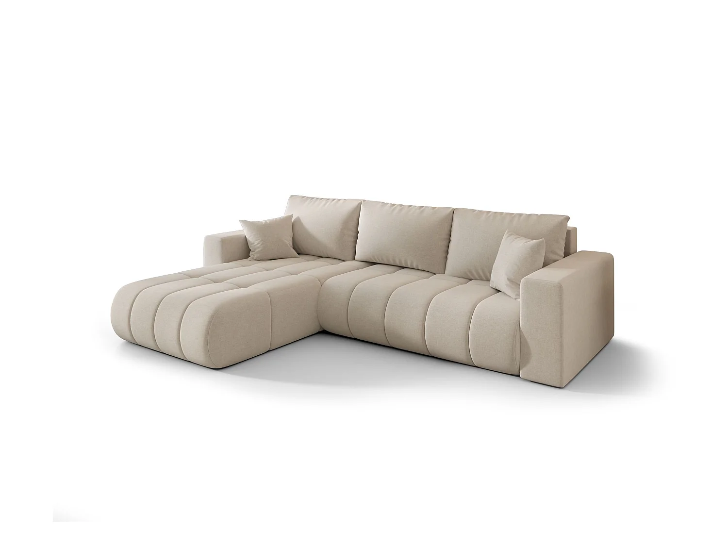 Canapé d’angle BEDANTE MILO PREMIUM L Wind 05 avec fonction de couchage côté gauche