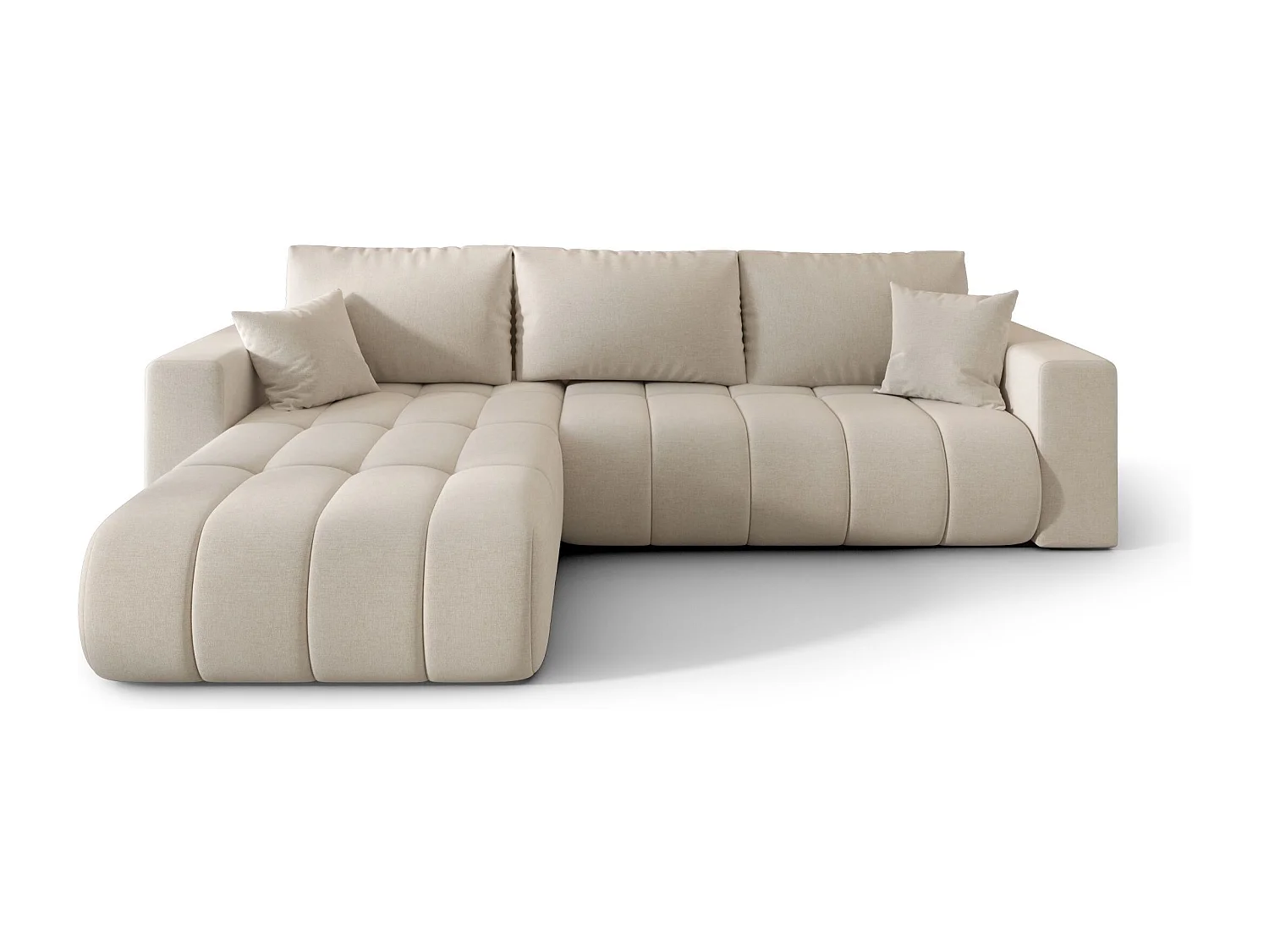 BEDANTE hoekbank met slaapfunctie MILO PREMIUM L Wind 05 Linkerkant