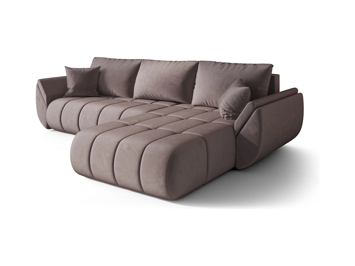 Canapé d’angle BEDANTE TOKYO PREMIUM L Monolith 62 avec fonction de couchage Côté droit