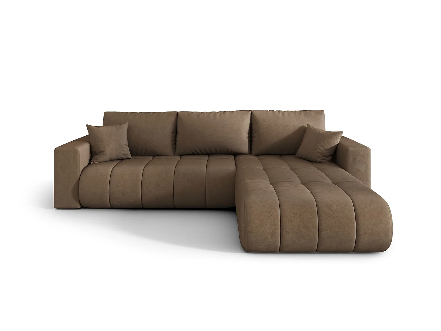 BEDANTE Ecksofa mit Schlaffunktion MILO PREMIUM L Monolith 09 Rechts