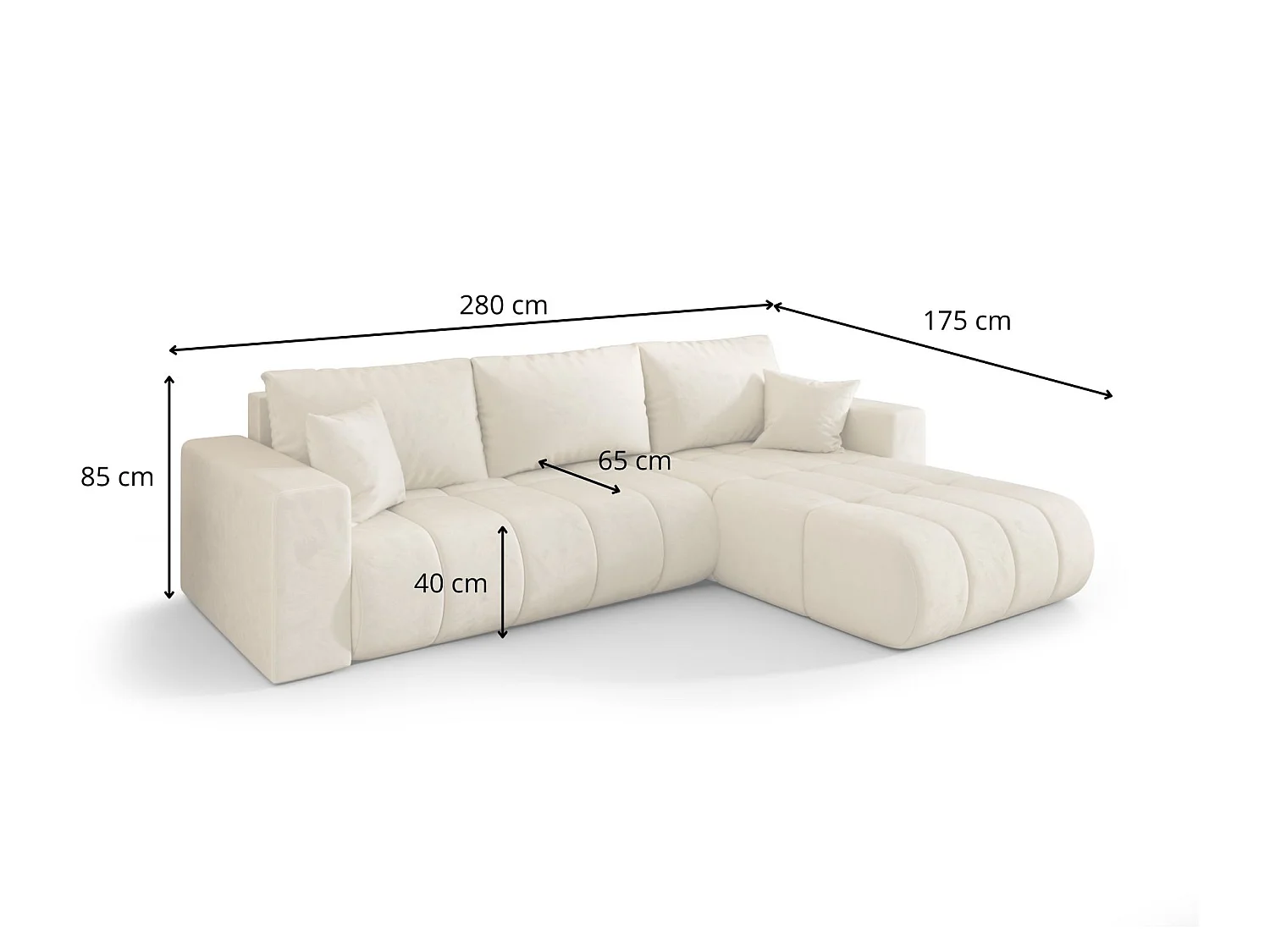 Narożnik BEDANTE MILO PREMIUM L Monolith 84 lewy z funkcją spania Mebel łączący wygodę i nowoczesny design