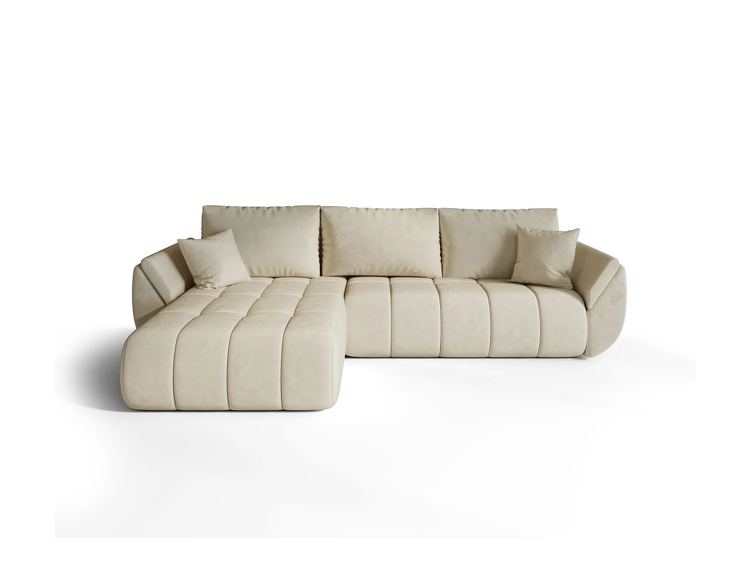 Canapé d’angle BEDANTE TOKYO PREMIUM L Monolith 02 avec fonction de couchage côté gauche