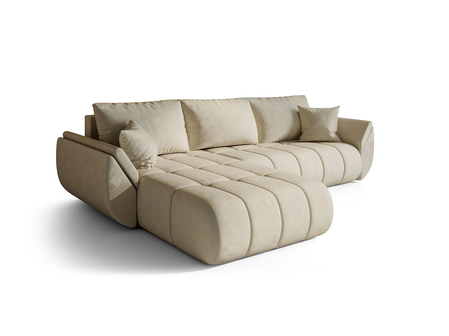 BEDANTE Ecksofa mit Schlaffunktion TOKYO PREMIUM L Monolith 02 Links