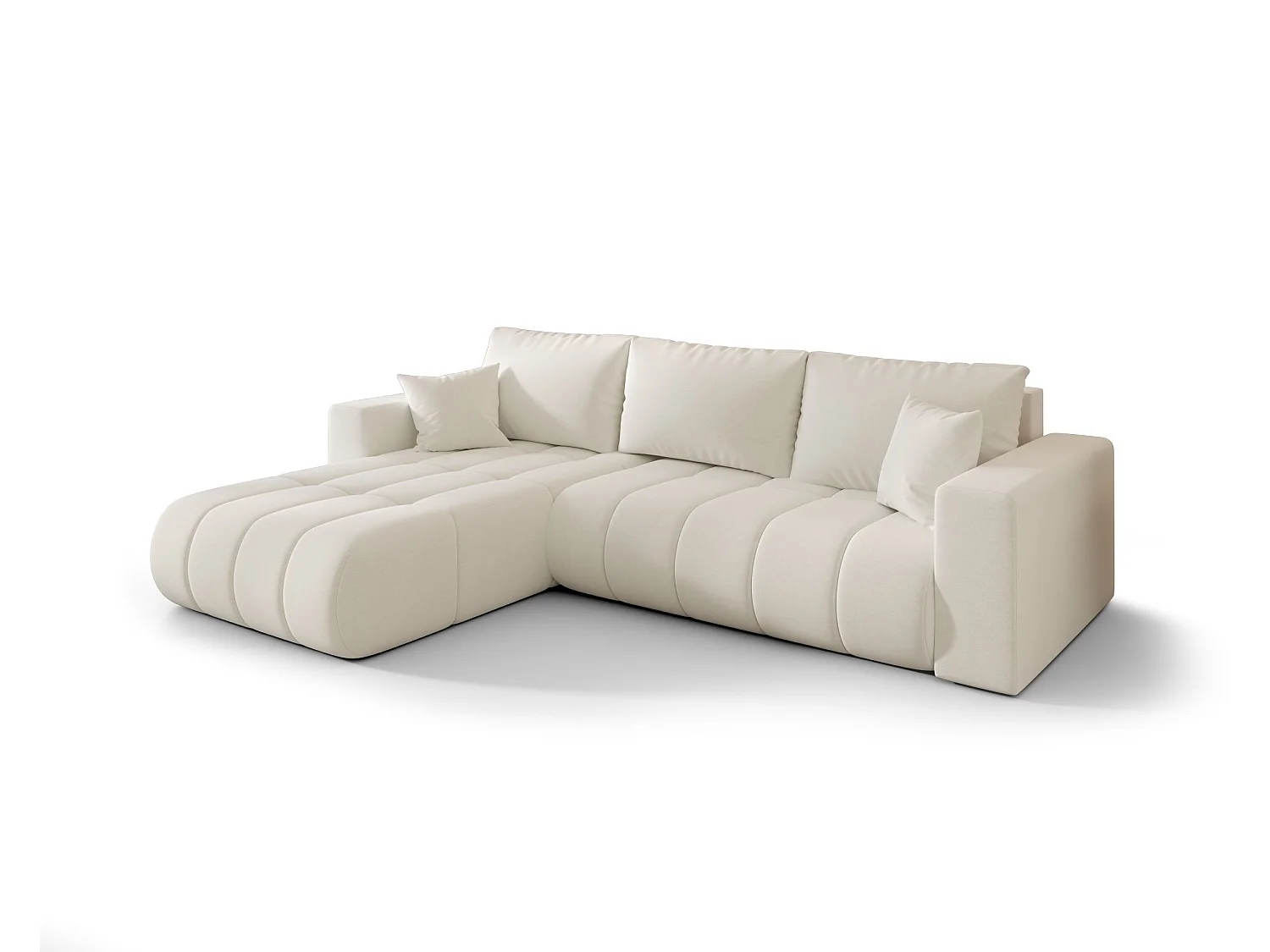 BEDANTE hoekbank met slaapfunctie MILO PREMIUM L Wind 02 Linkerkant