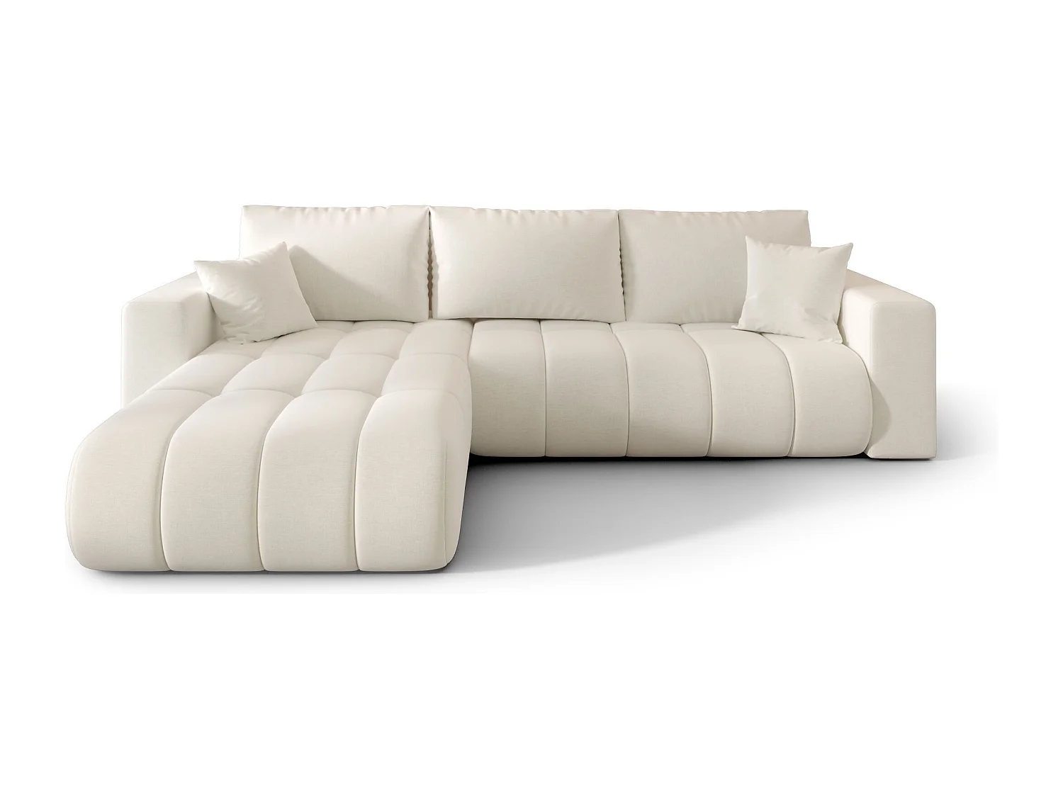 BEDANTE hoekbank met slaapfunctie MILO PREMIUM L Wind 02 Linkerkant