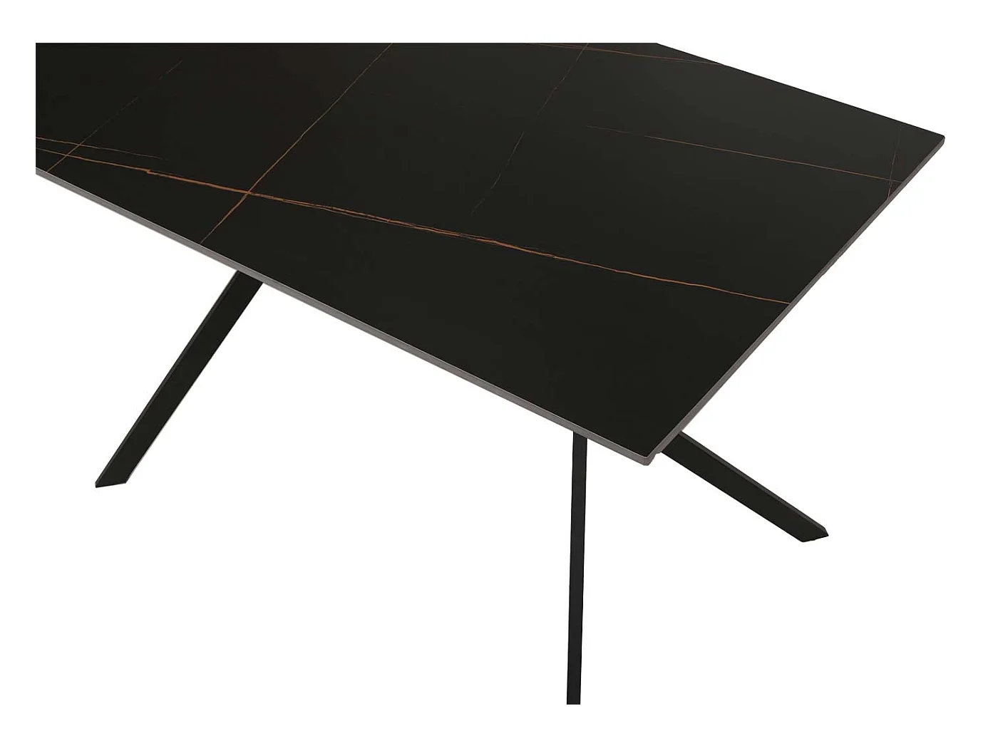 Esszimmertisch MCW-O58, Schwarz-gold