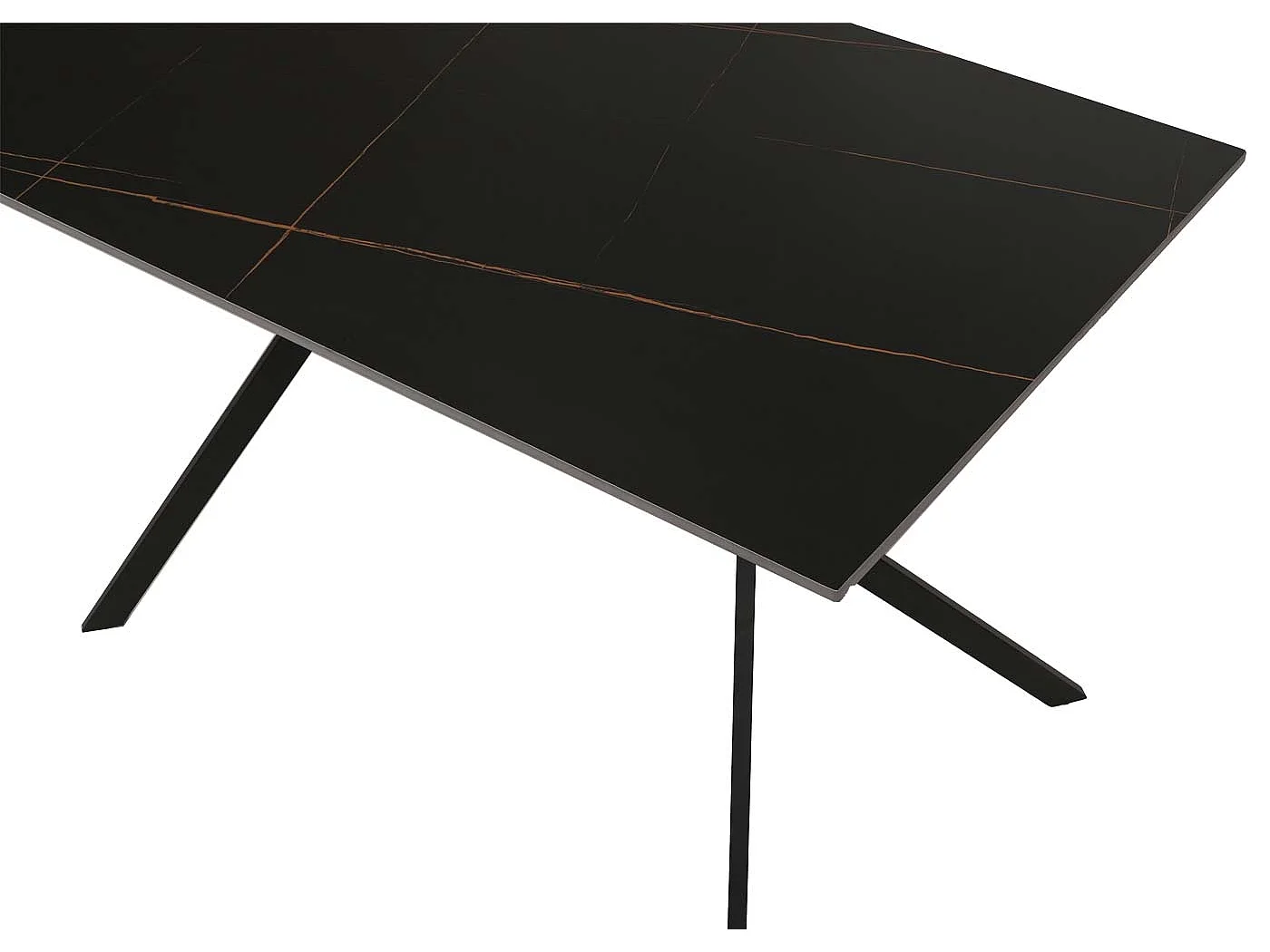 Esszimmertisch MCW-O58, Schwarz-gold