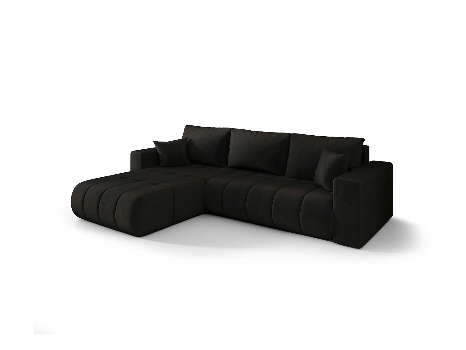 Canapé d’angle BEDANTE MILO PREMIUM L Monolith 97 avec fonction de couchage côté gauche